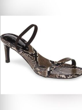 JEFFREY CAMPBELL HERA SNAKE KITTEN HEEL sz 9